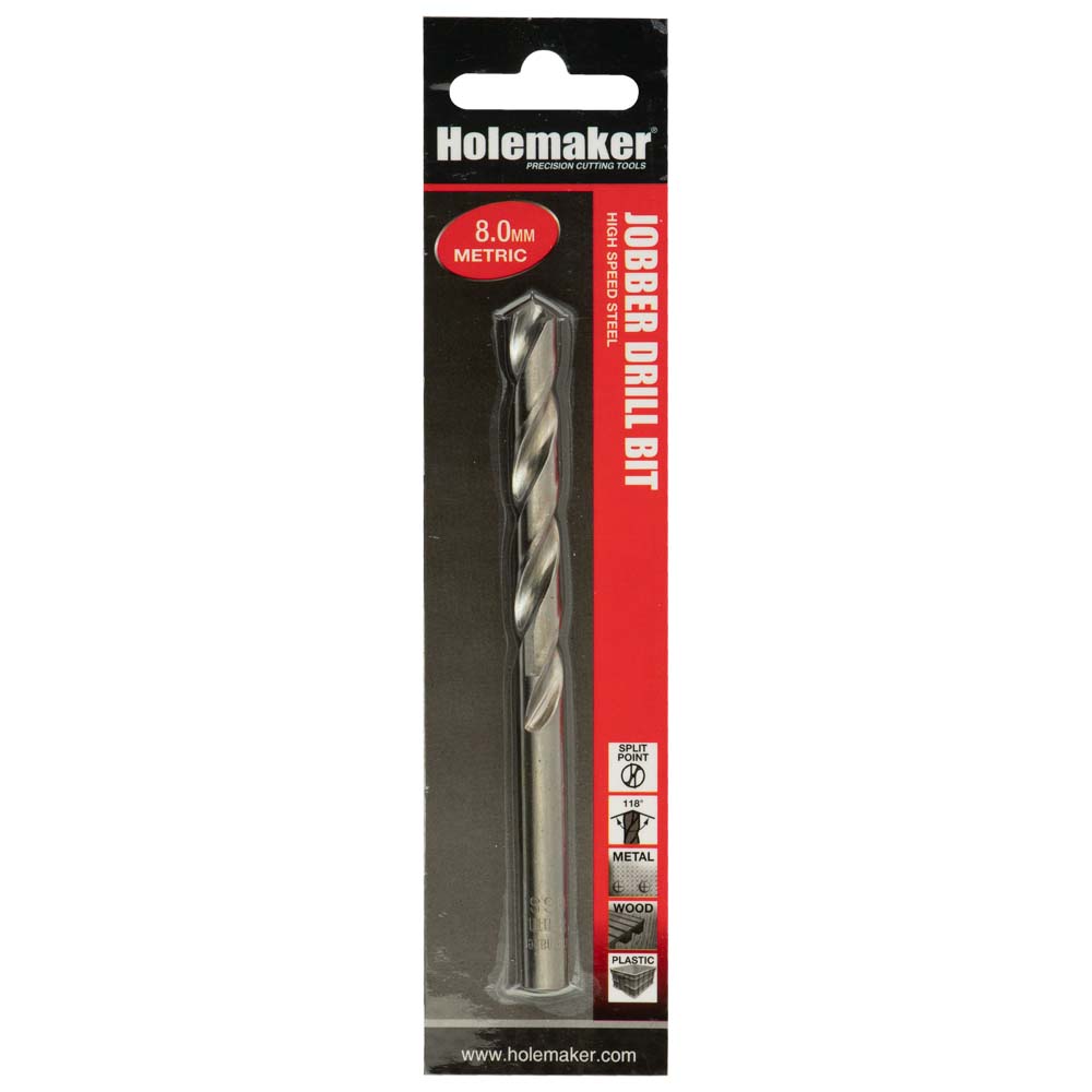 Holemaker Jobber Drill 8.0Mm - 1Pc (Carded)