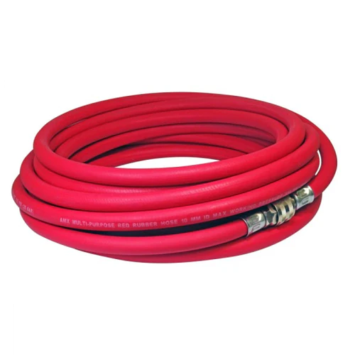 20M X 10Mm Rubber Air Hose Set With Big Bore Couplers