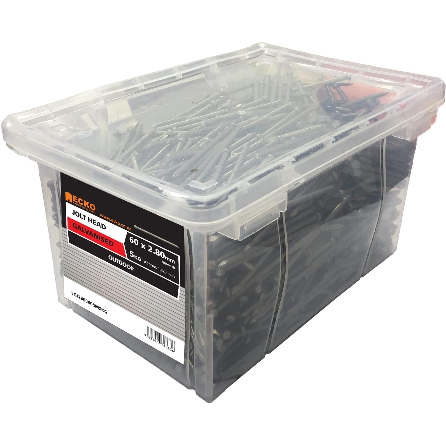 Ecko Jolt Head Nails 60 X 2.8Mm Galvanised (5Kg)