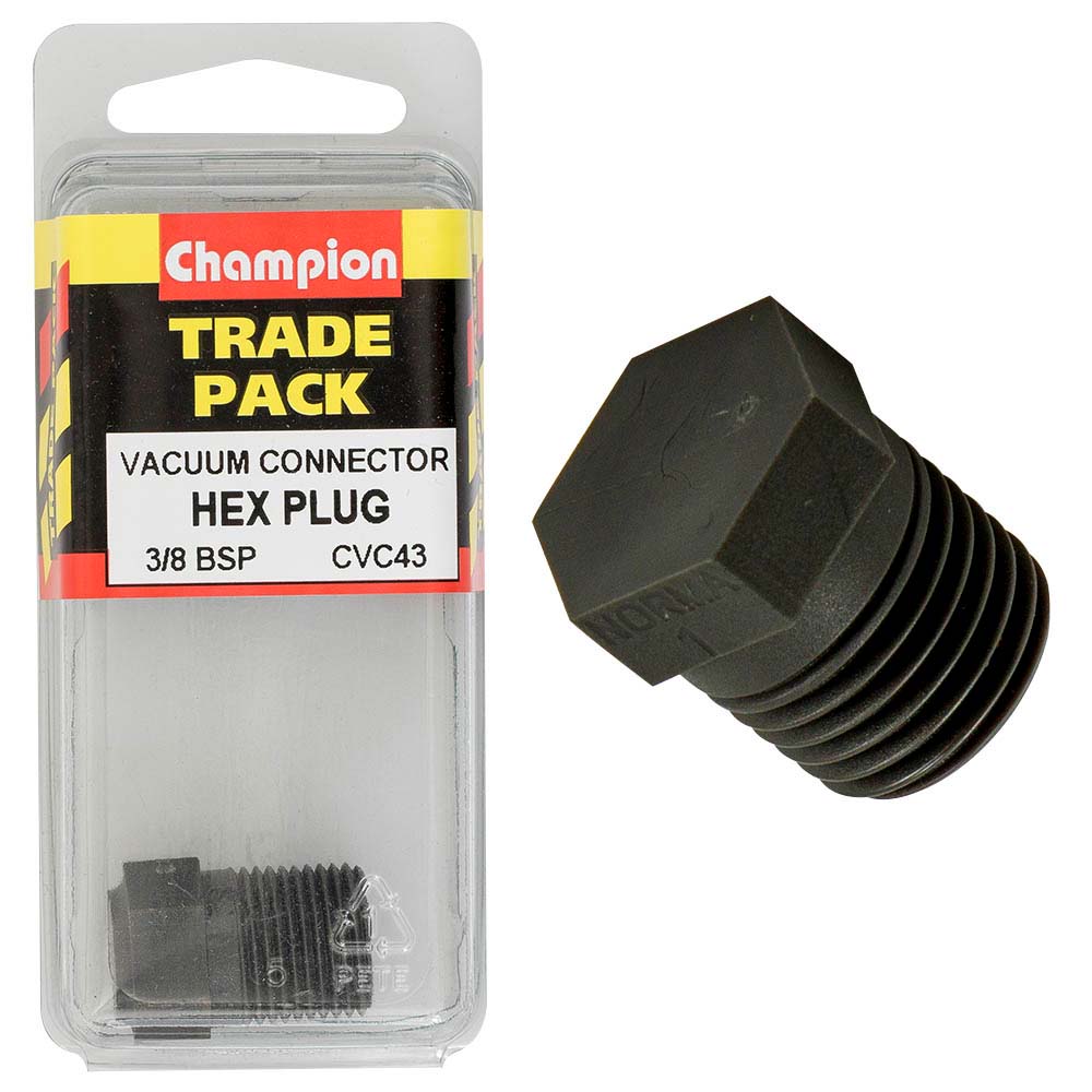 Champion Hex Taper Plug 3/8In Bsp