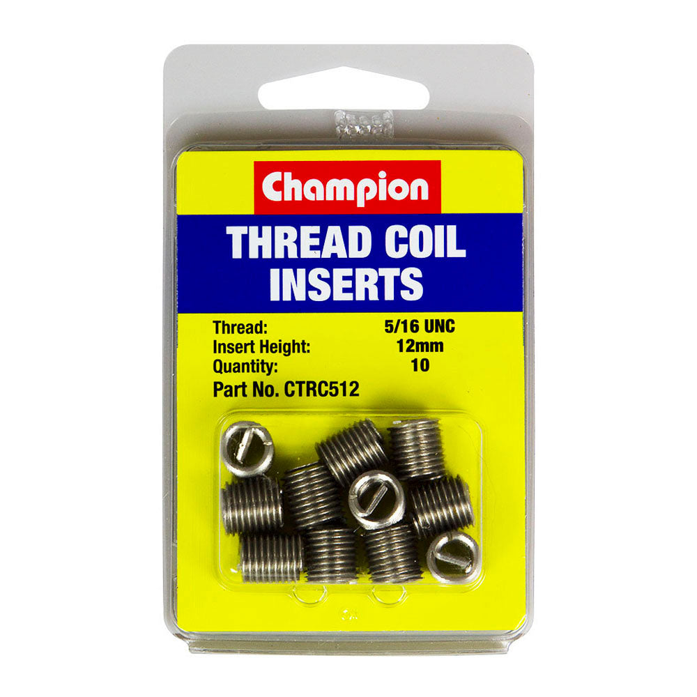 Champion 5/16In Unc X 12Mm Thread Insert Refills -10Pk