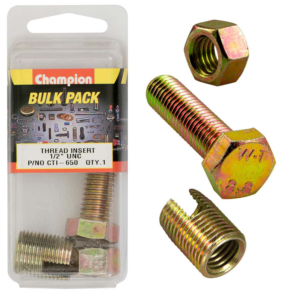 Champion S/Tapp. Thread Insert - 1/2In Unc -1Pk