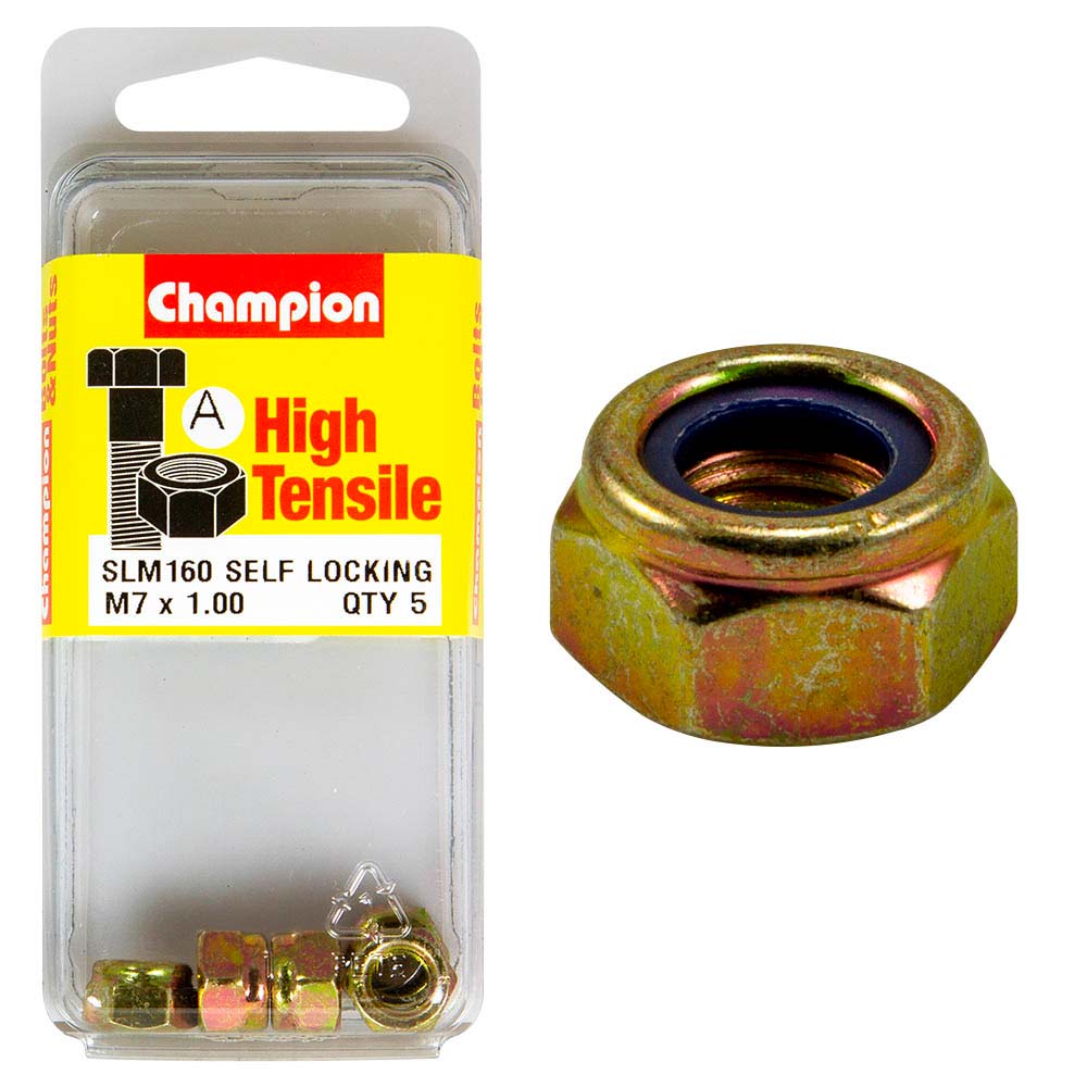 Champion Nyloc Nut M7 X 1.00 (A) - Gr8.8