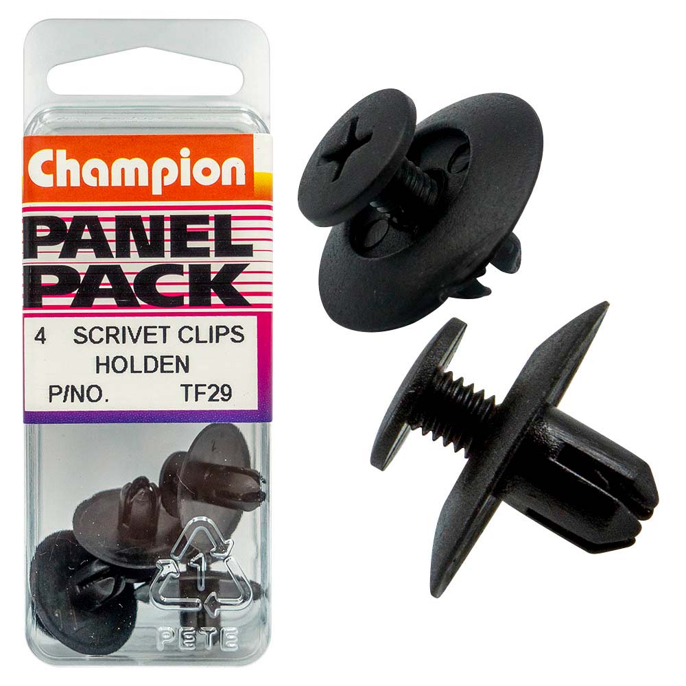 Champion Scrivet Moulding Clip 10Mm Hd X 11Mm -4Pk