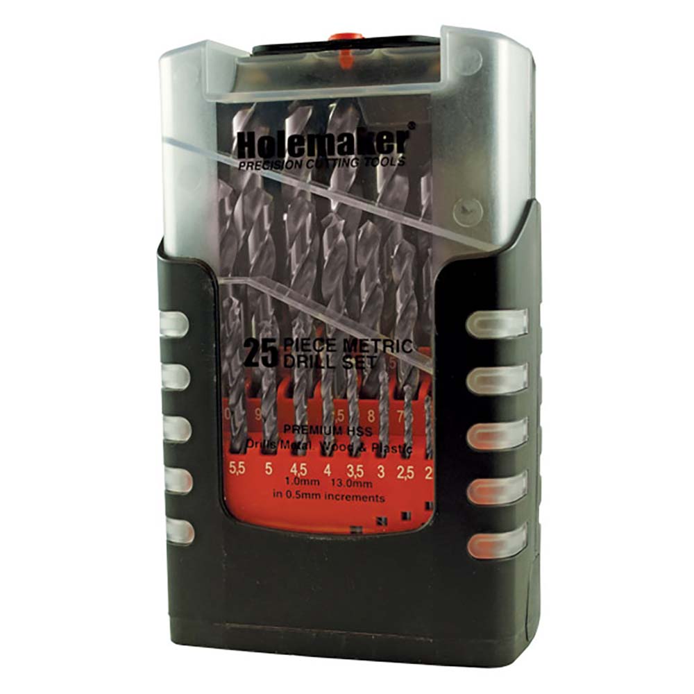 Holemaker 25Pc Jobber Drill Set Split Point Metric