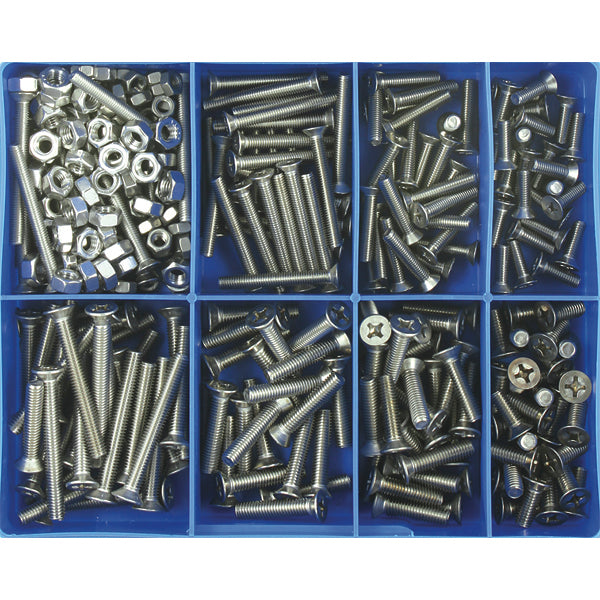 Champion 295Pc Metric Machine Screw Assortment Csk Hd 316/A4