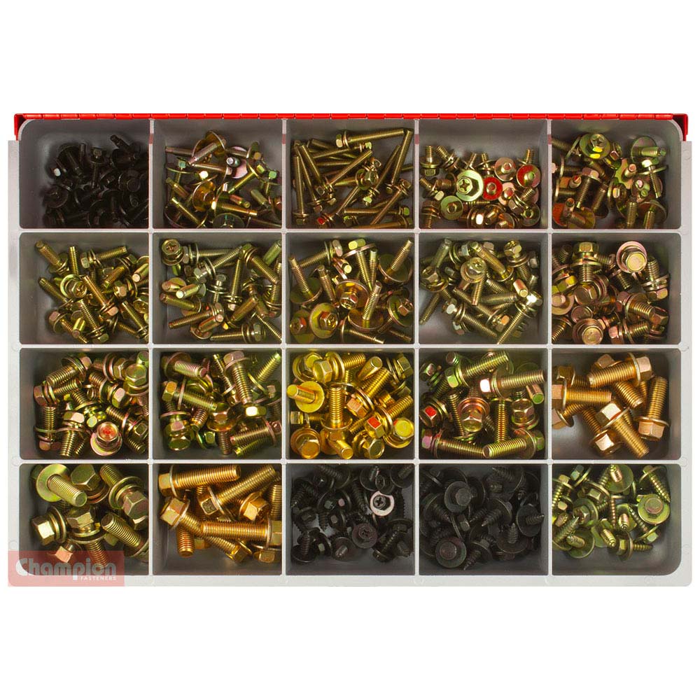 Champion Master Kit 380Pc Metric Sems Assembly Asst