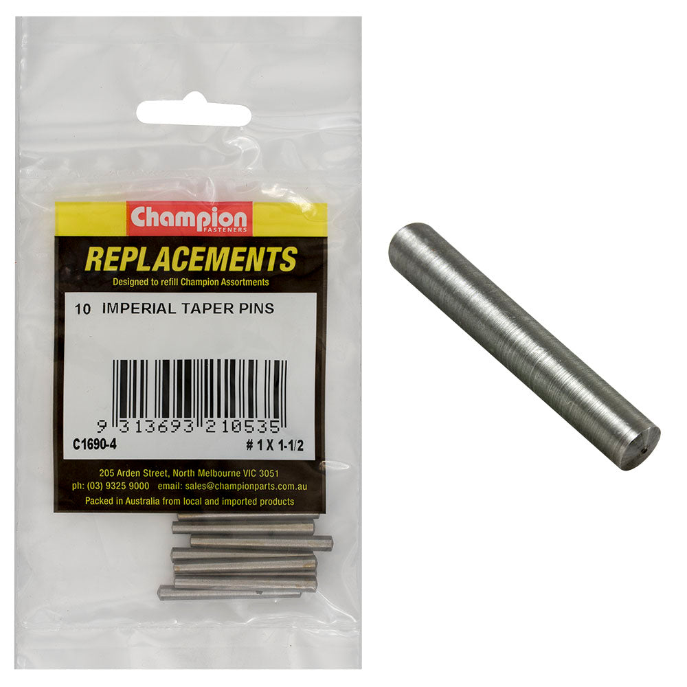 Champion #1 X 1-1/2In Taper Pin -10Pk