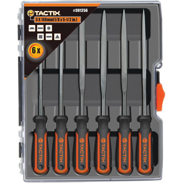 Tactix 140Mm Needle File Set 6Pc