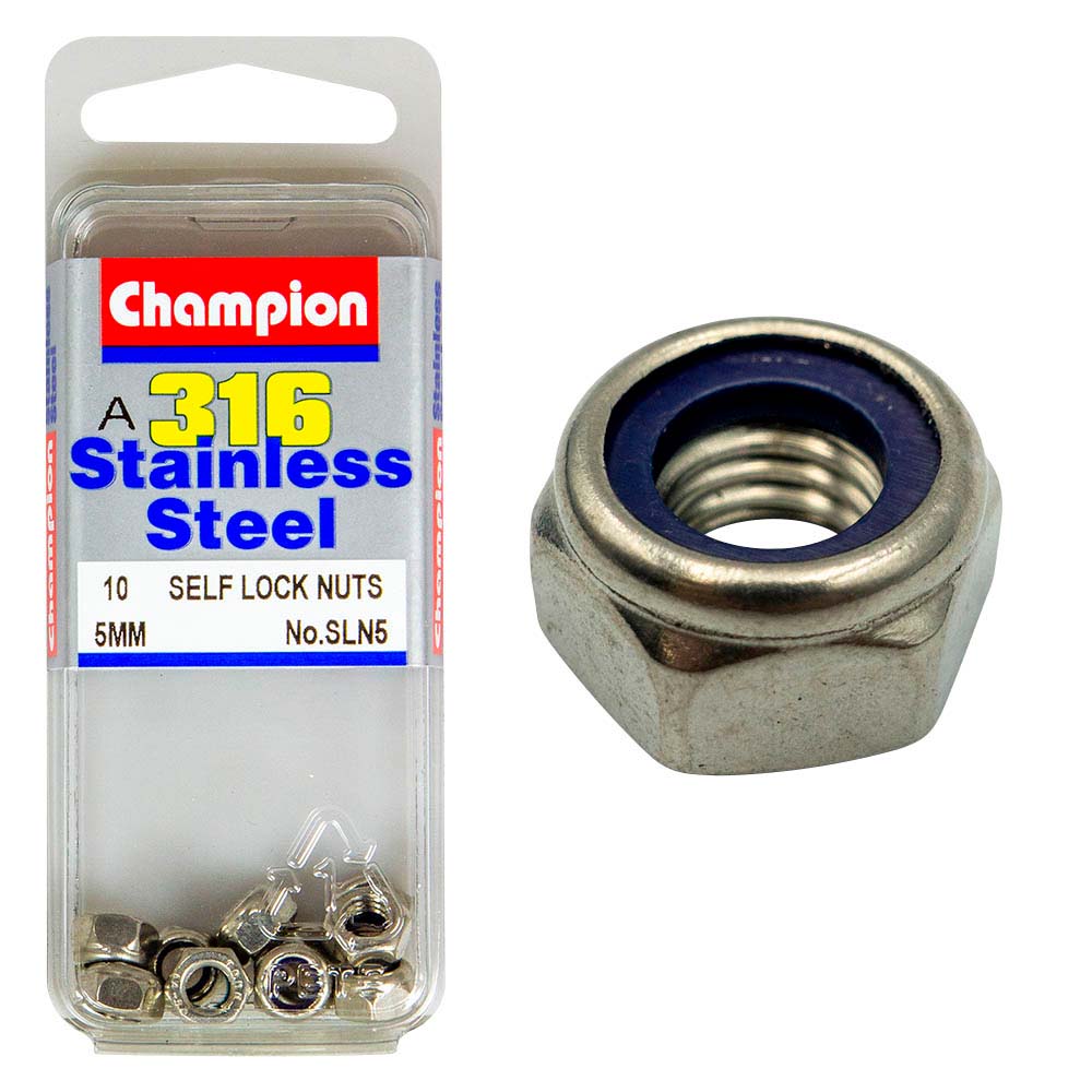 Champion 316/A4 M5 Self Locking Nut (C)