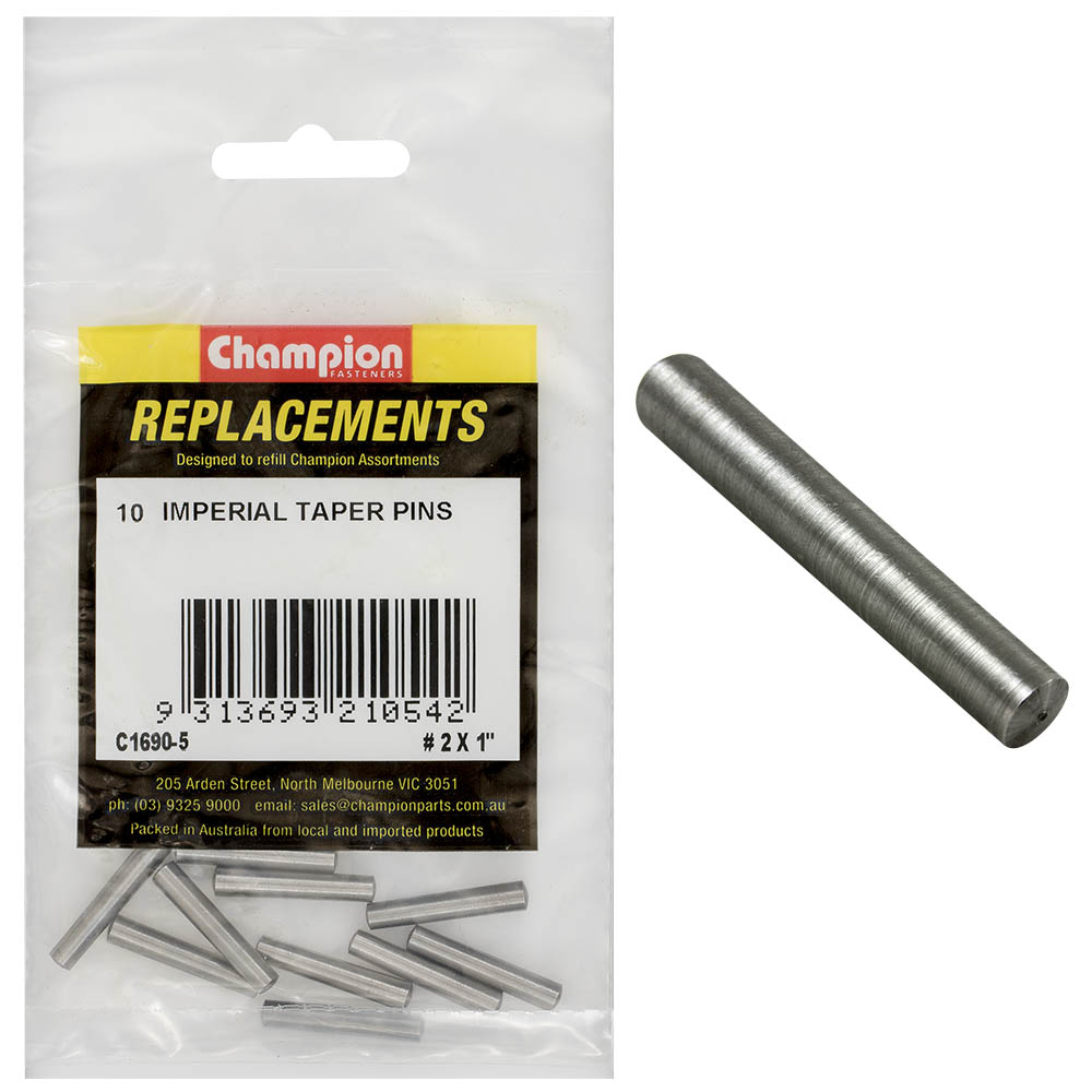 Champion #2 X 1In Taper Pin -10Pk