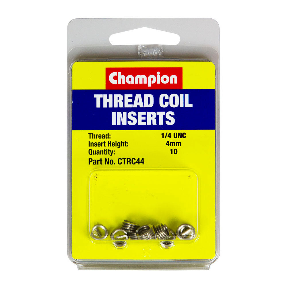 Champion 1/4In Unc X 4Mm Thread Insert Refills -10Pk