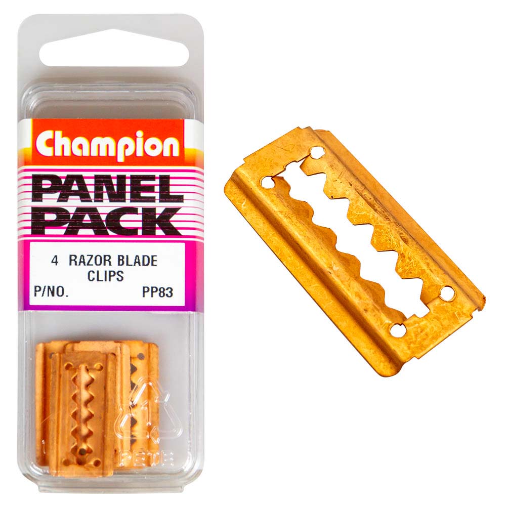 Champion Razor Blade Clip 28Mm(L) X 13.5Mm Hd -4Pk