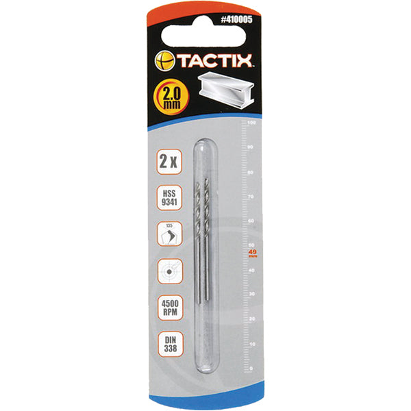 Tactix Hss Twist Drill 2Mm 2Pc