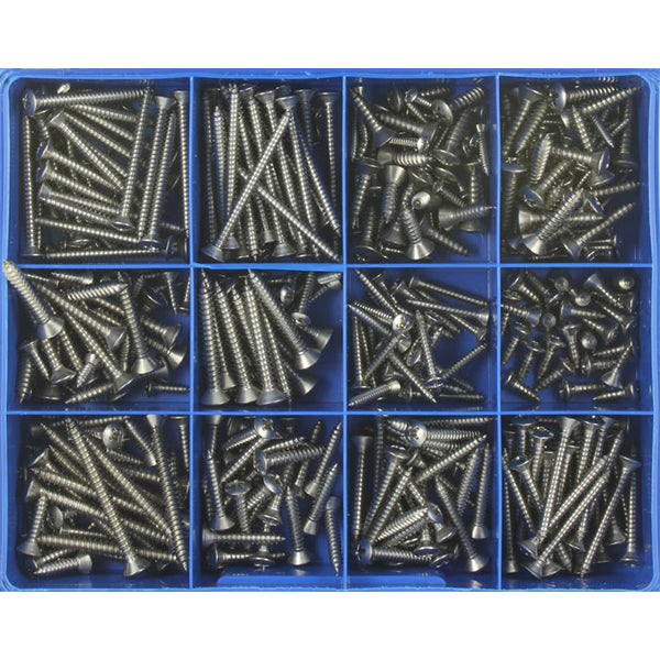 Champion 440Pc S/Tapping Screw Assortmnt Rsd Phillips 316/A4