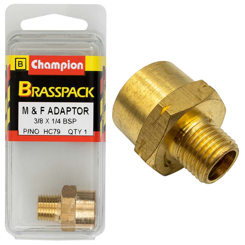 Champion Brass 3/8In X 1/4In Bsp F/M Adaptor