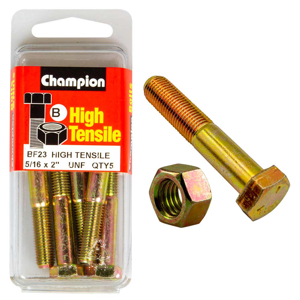 Champion 2 X 5/16In Bolt & Nut (B) - Gr5