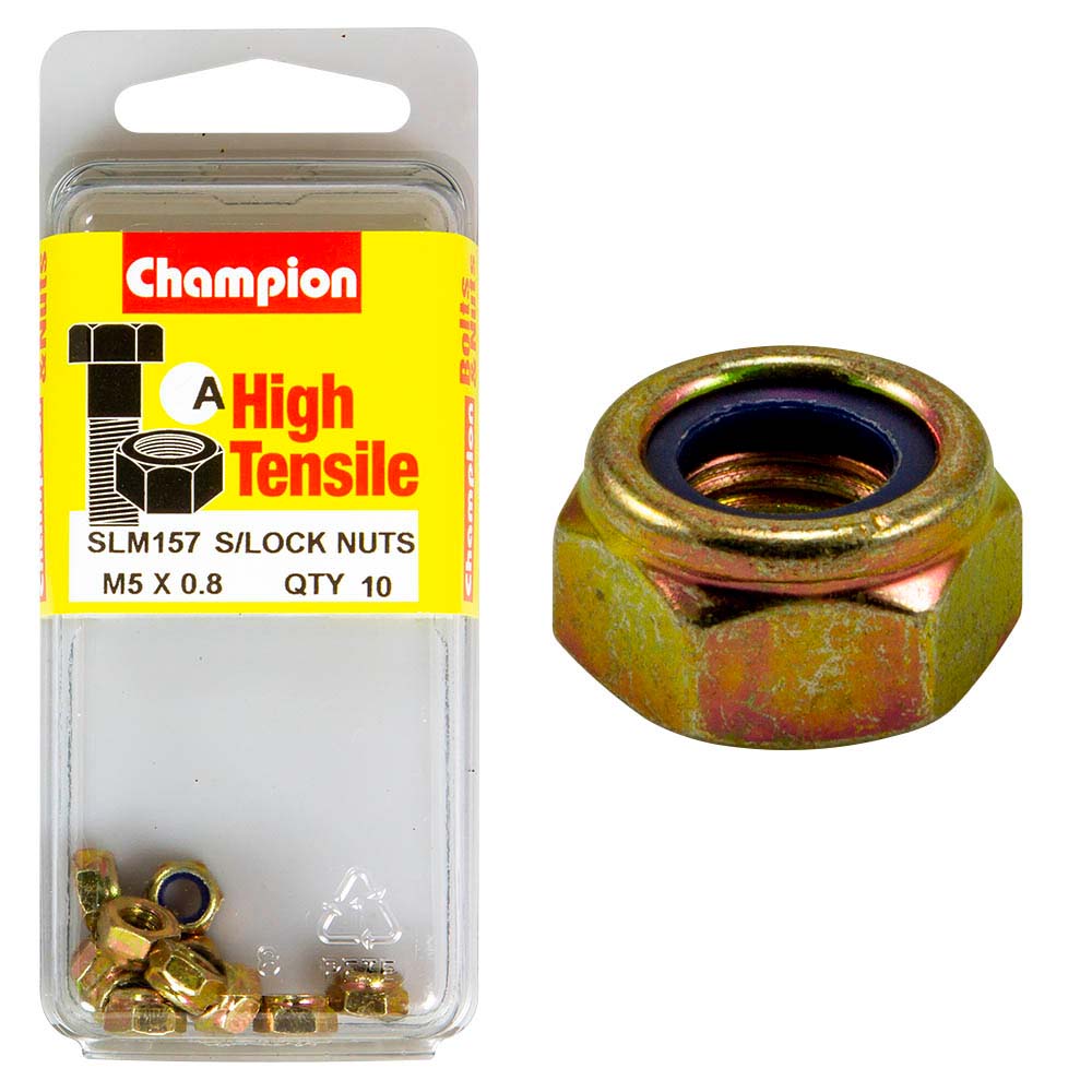 Champion Nyloc Nut M5 X 0.8 (A) - Gr8.8