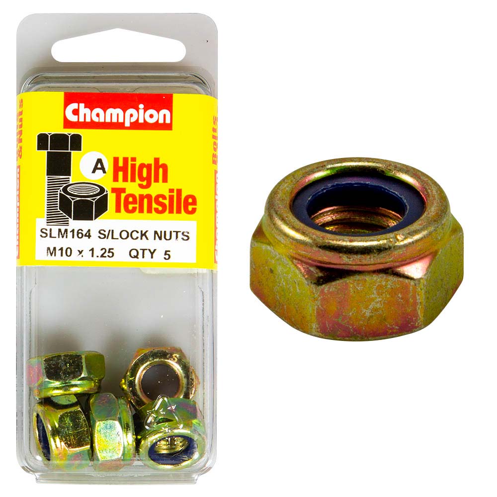 Champion Nyloc Nut M10 X 1.25 (A) - Gr8.8
