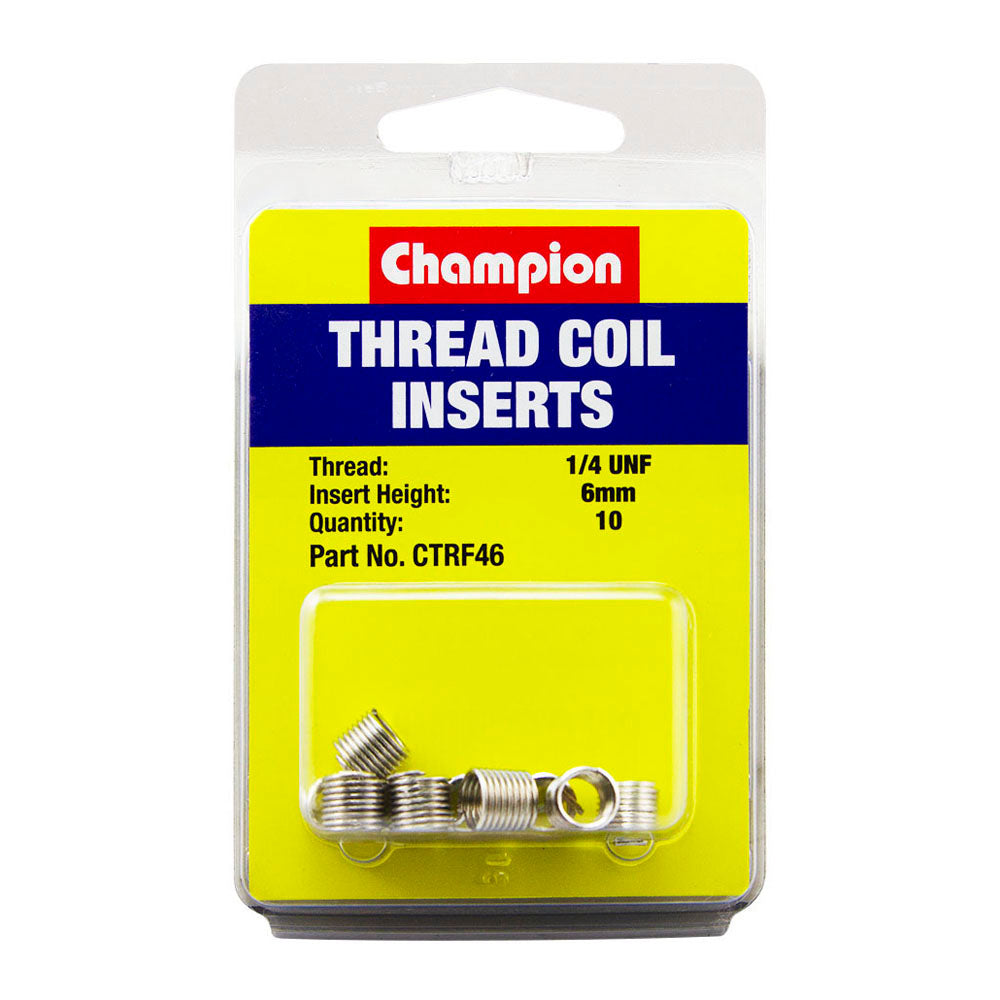 Champion 1/4In Unf X 6Mm Thread Insert Refills -10Pk