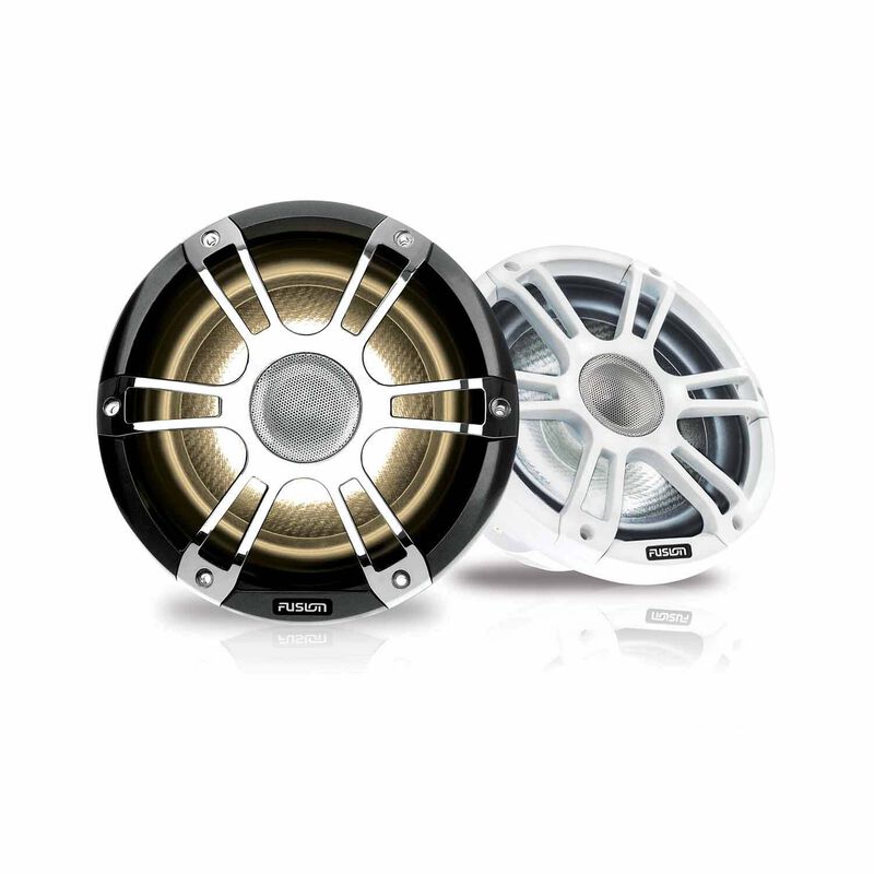 Fusion 8.8” 330W Sports Chrome Speakers With Crgbw Led Lighting Sg-Fl882Spc