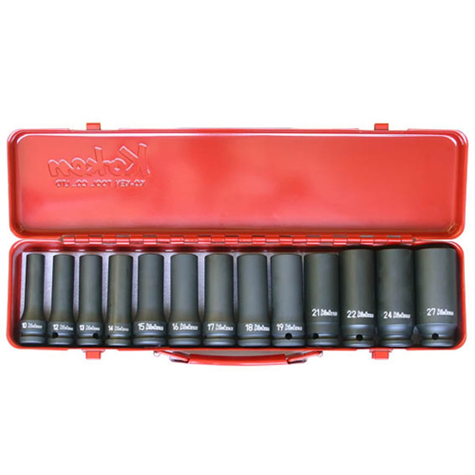 Koken 14208M Deep Impact Socket Set 6pt 13pc 1/2"Dr 10-27mm