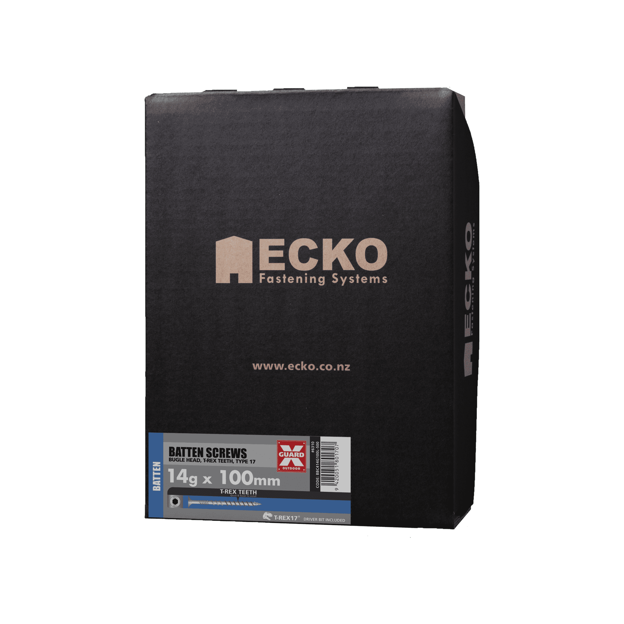 Ecko T-Rex 14Gx100Mm Bugle Screws Stainless 316 (250 Box)