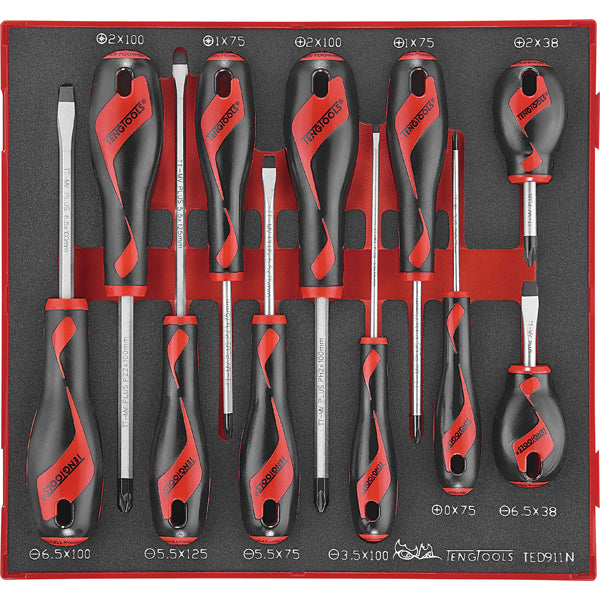 Teng 11Pc Md Screwdriver Set - Ted-Tray