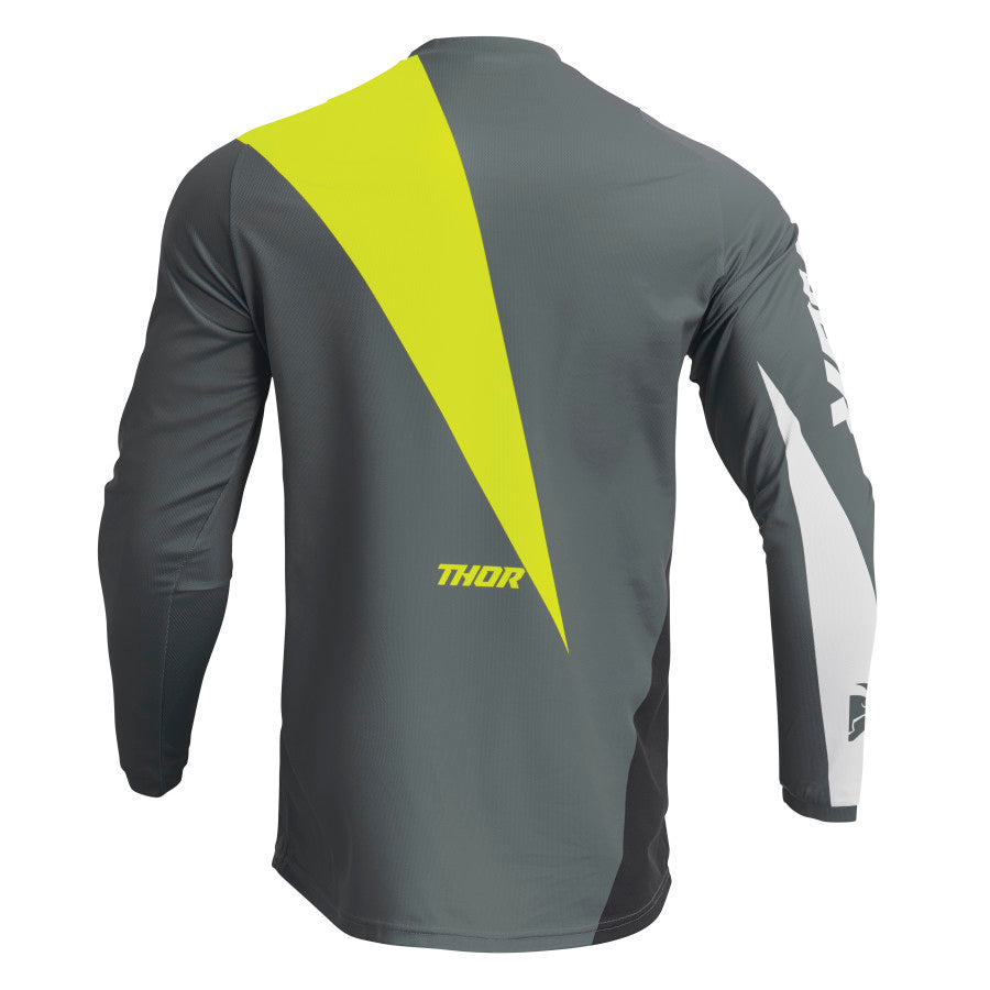 Jersey S23 Thor Mx Sector Youth  Edge Gray/Acid Xs