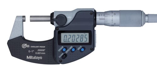 Mitutoyo Digimatic Micrometer 0-1"/0-25Mm Ip65 Coolant Proof With Data Output