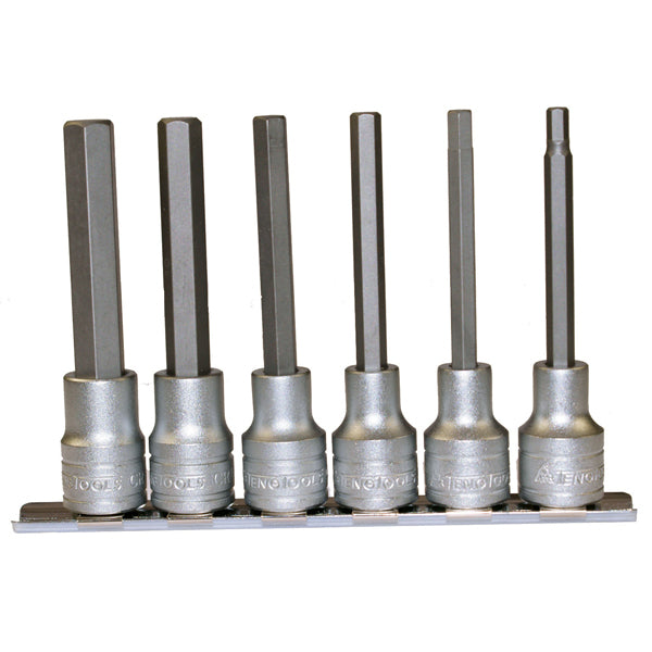 Teng 6Pc 1/2In Dr. Long Hex Socket Set 5-12Mm