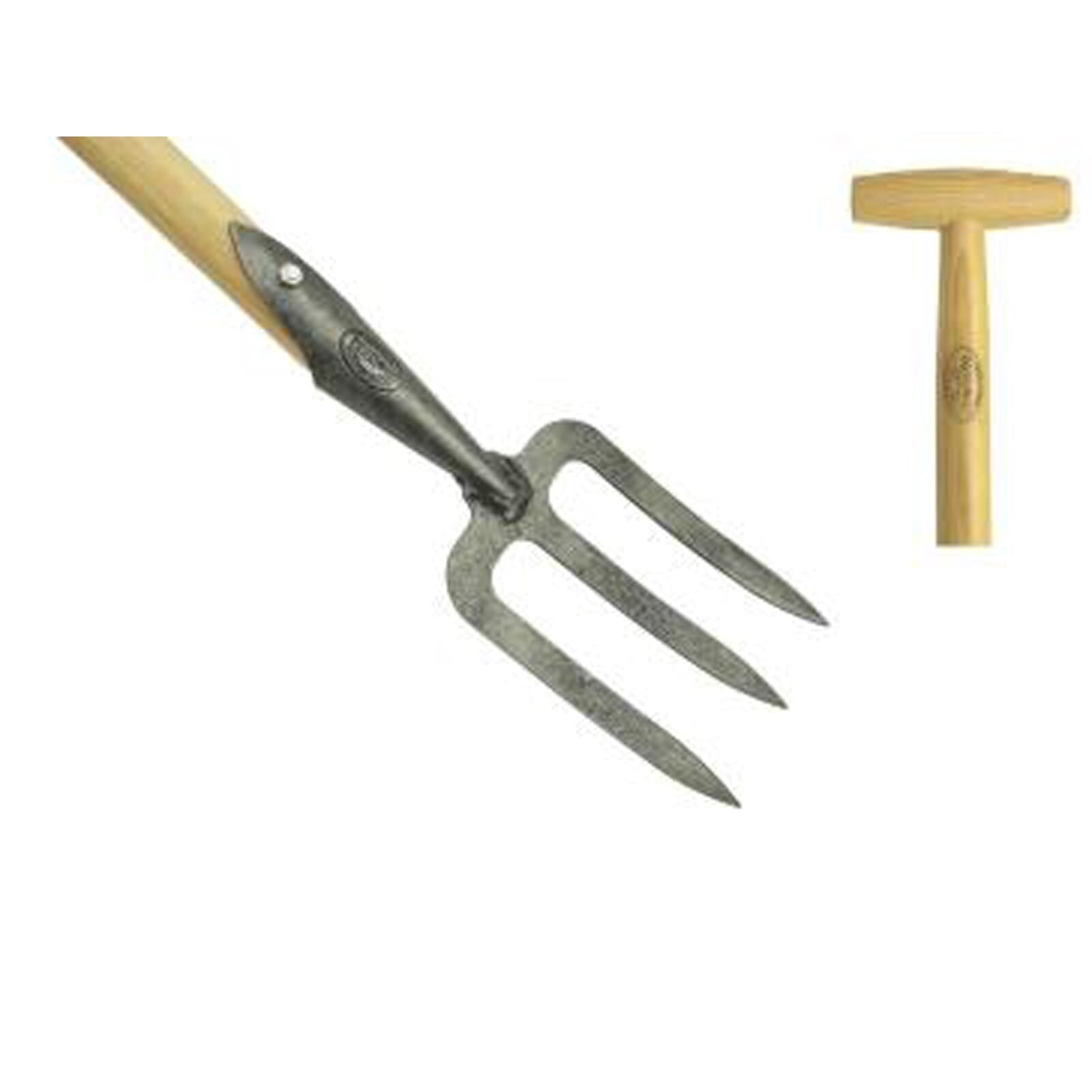 Dewit Handfork 3 Prong Ash T-Handle 800mm