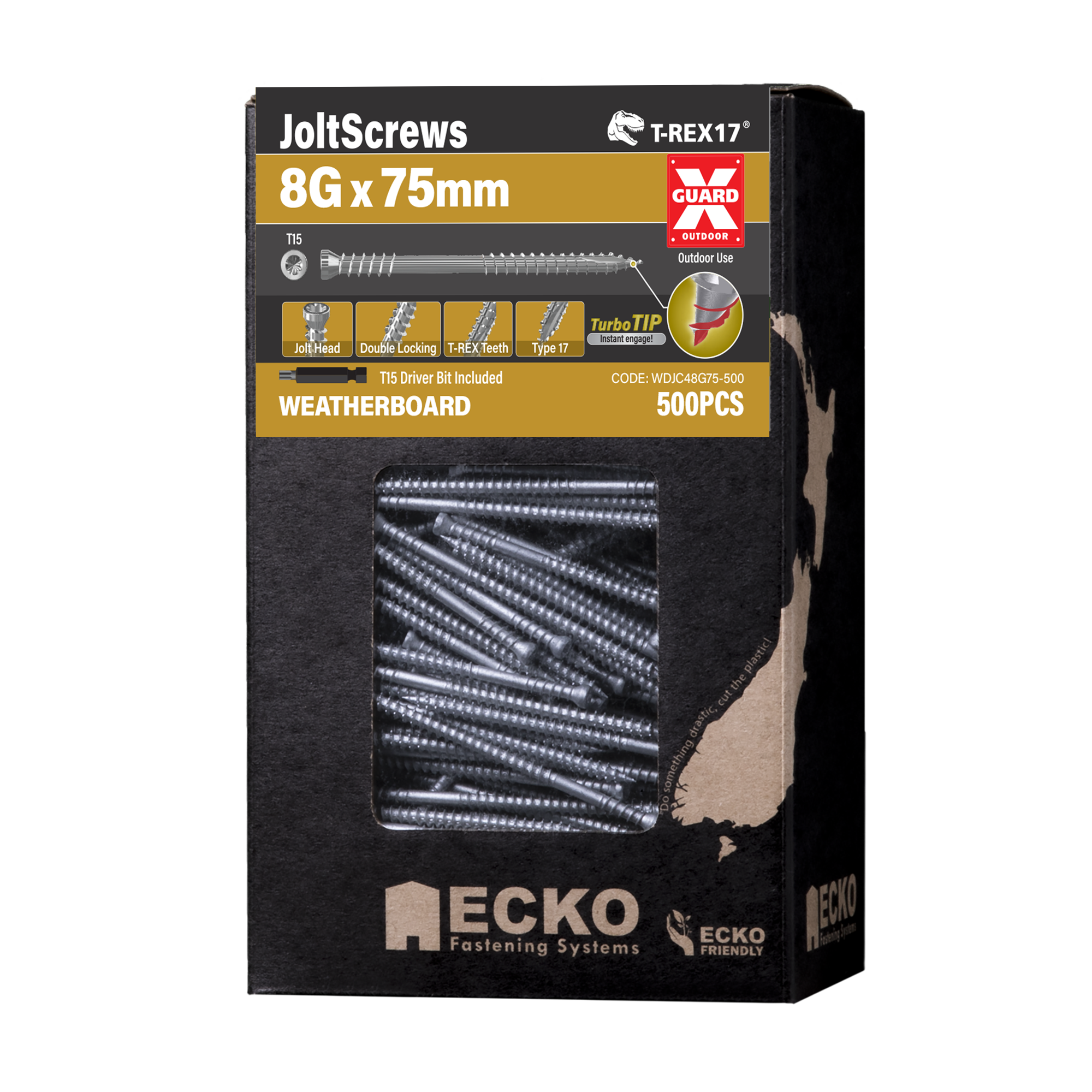 Ecko Joltscrew 8g x 75mm T-REX17® TurboTIP (OUTER OF 5 BOXES)