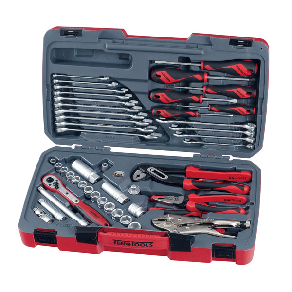 Teng 48Pc 3/8In Dr. Metric/Af Socket & Tool Set