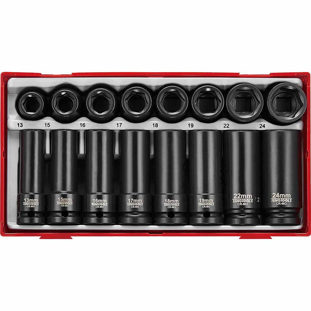 Teng 20Pc Impact Socket Set 1/2In Drive - Tc-Tray