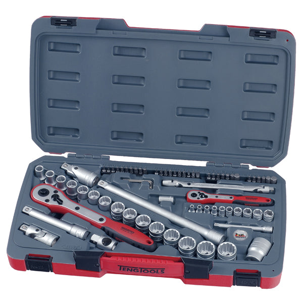 Teng 72Pc 1/4In & 1/2In Dr. Mm Socket Set