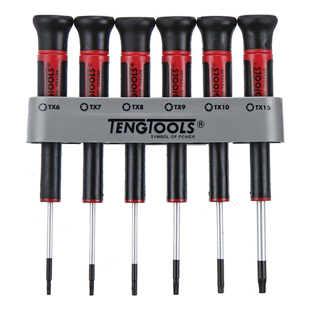 Teng 6Pc Md Mini Tx Screwdriver Set W/ Holder