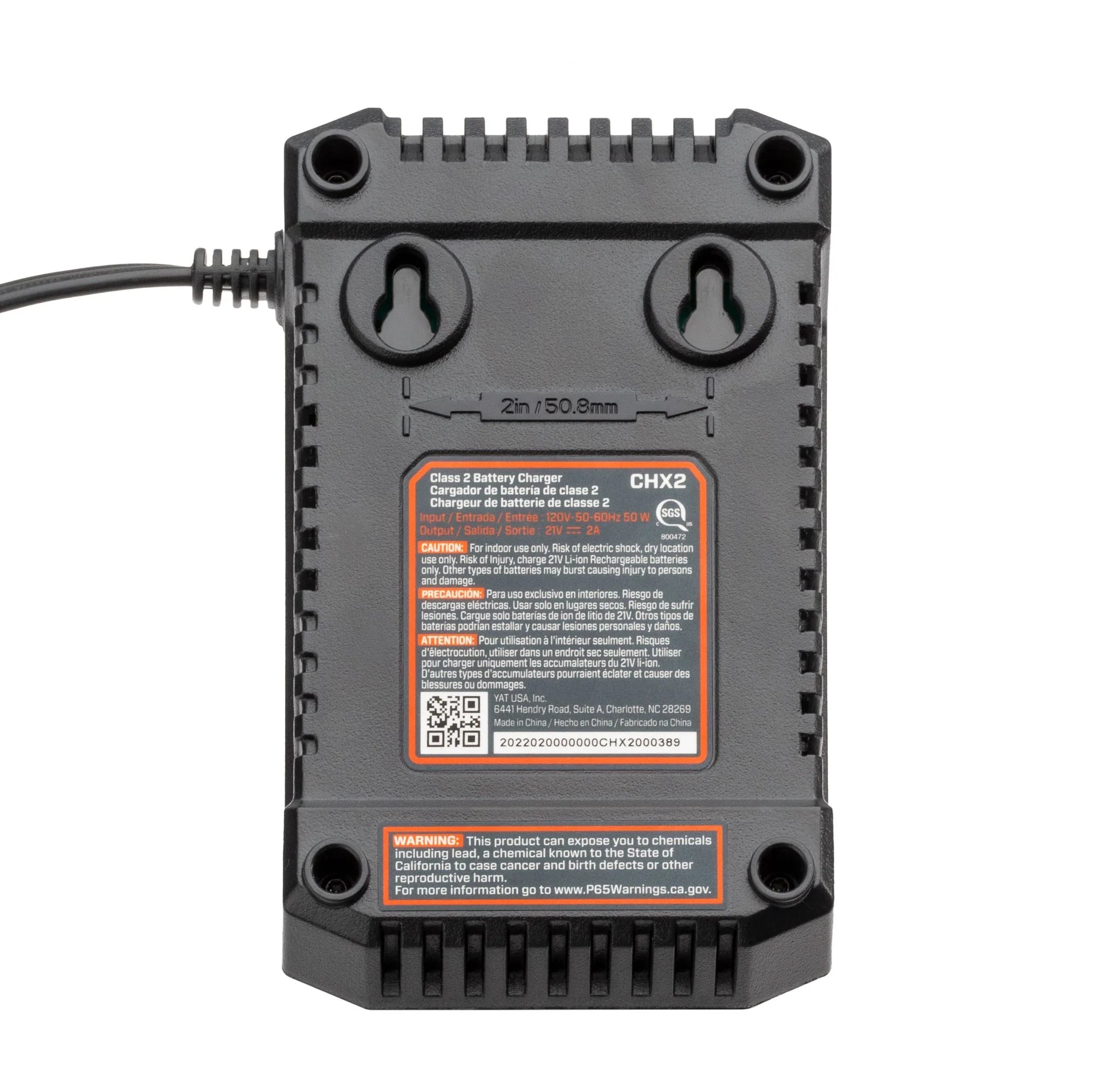 Senix 20 Volt Max* Lithium-ion Battery Charger