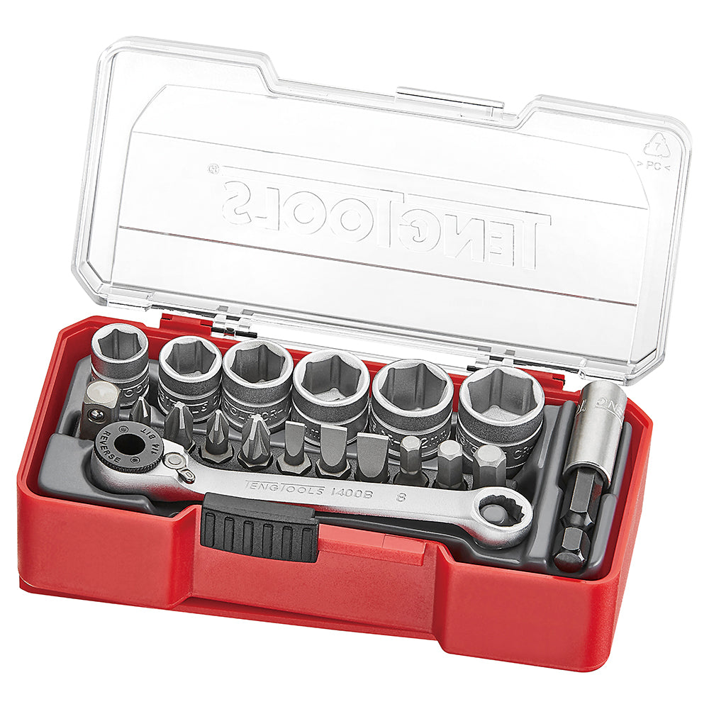 Teng 19Pc 1/4In Dr. Socket Set 8-13Mm