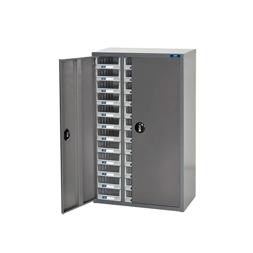 ITM Parts Cabinet, Lockable, Metal A5 36 Drawers