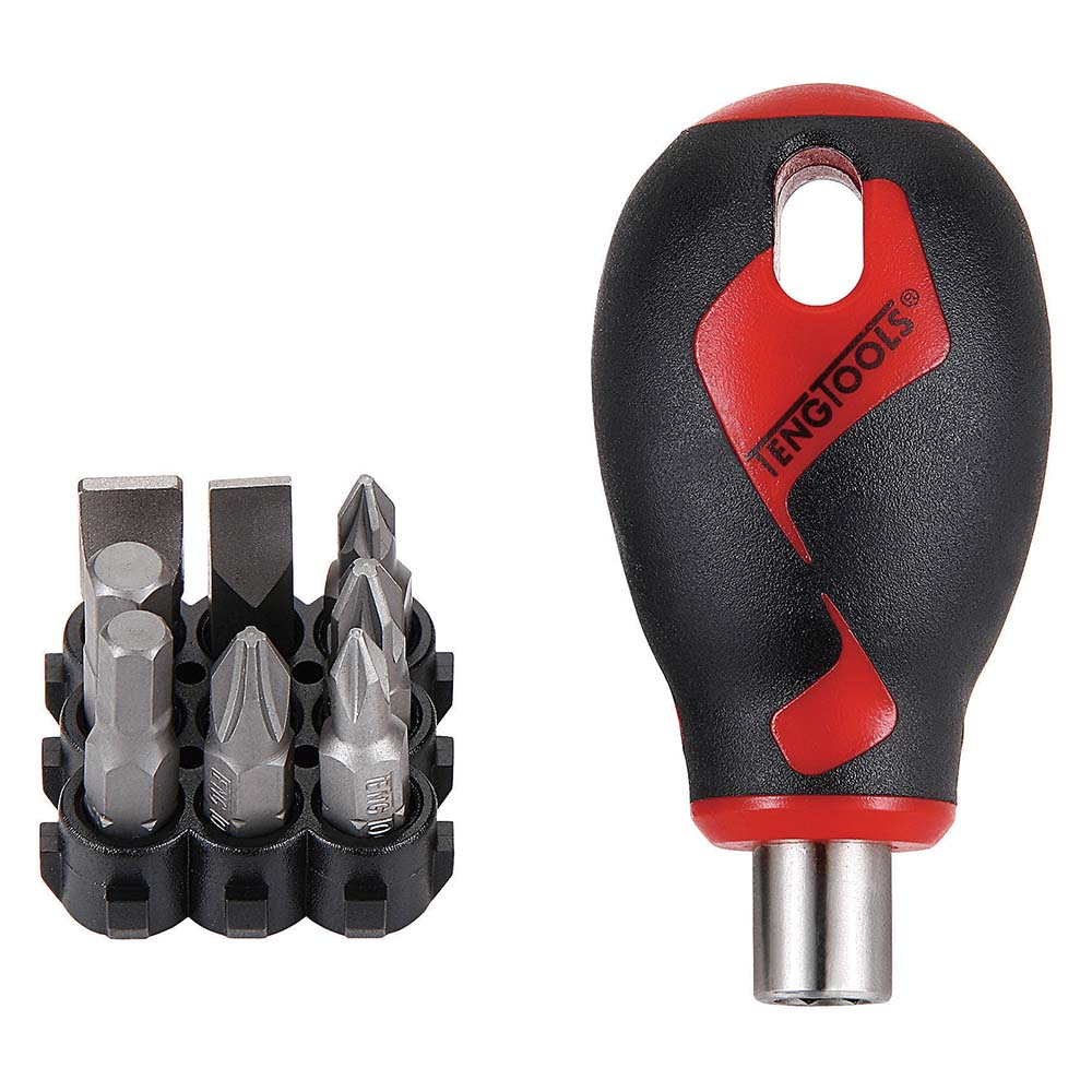 Teng 9Pc Md Stubby Bits Screwdriver