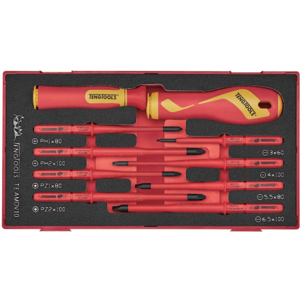 Teng 10Pc Interchangeable Blade Set Insulated