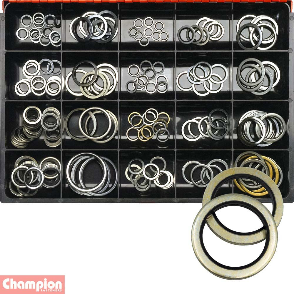 Champion Master Kit 173pc Bonded Seal (Dowty) Washer Asst