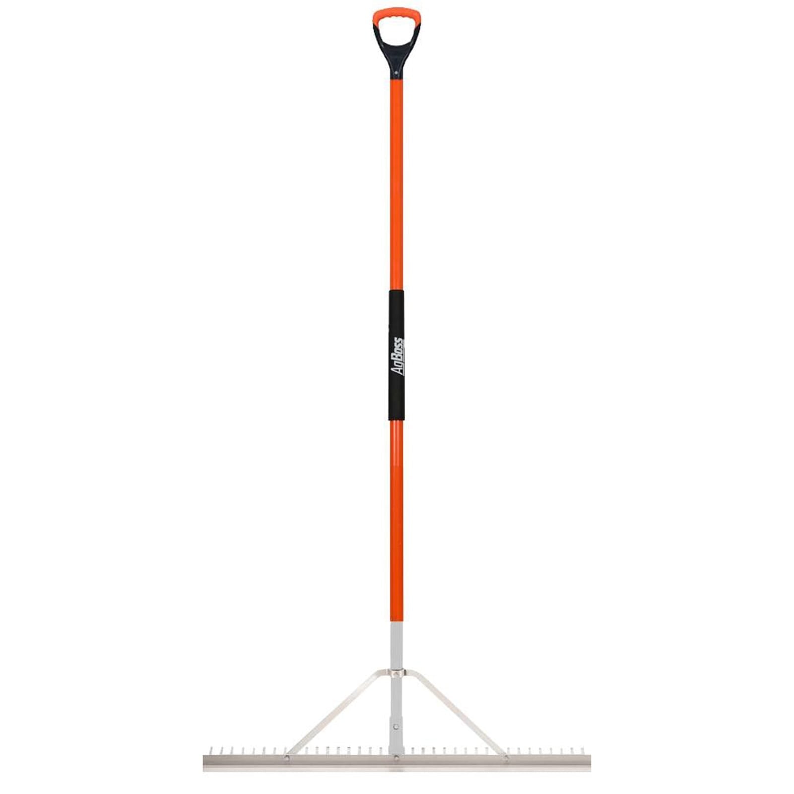 Agboss Landscaping Rake with Long Fibreglass Handle 36T
