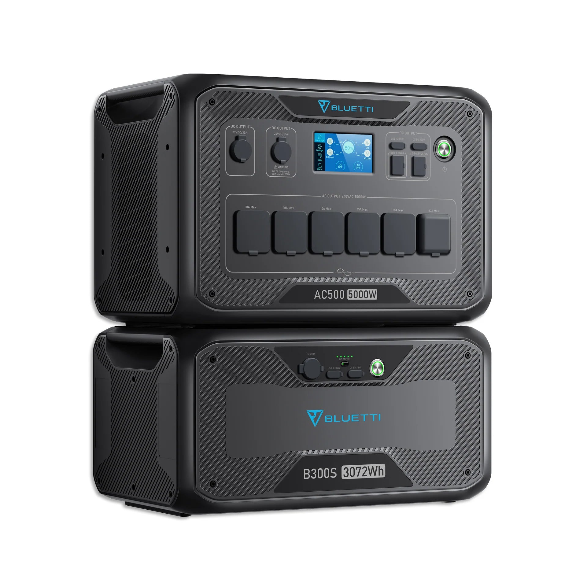 Bluetti Ac500 + B300S Expandable Home & Portable Power Station | 5000W (10000W Surge) 3072Wh