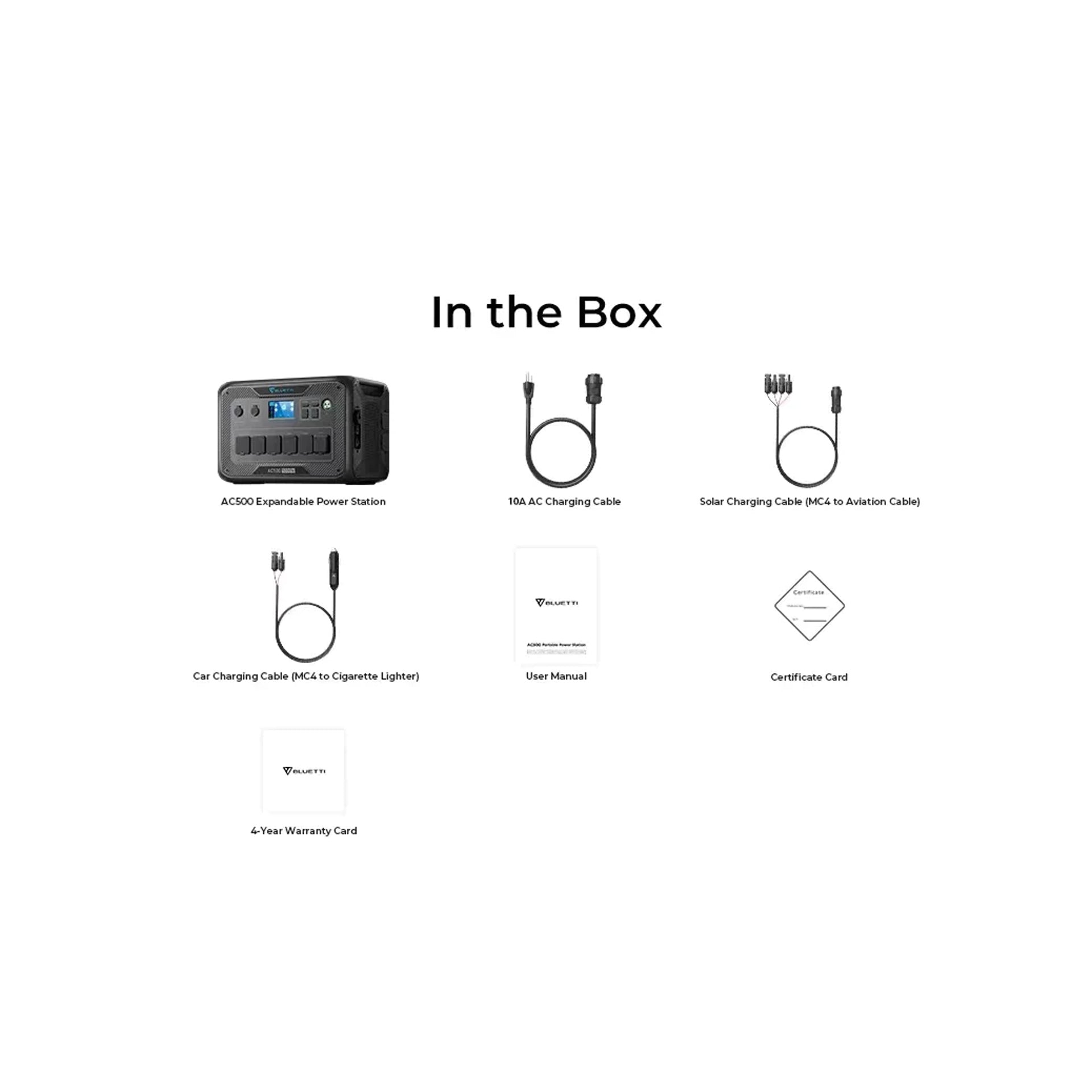 Bluetti Ac500 + B300S Expandable Home & Portable Power Station | 5000W (10000W Surge) 3072Wh