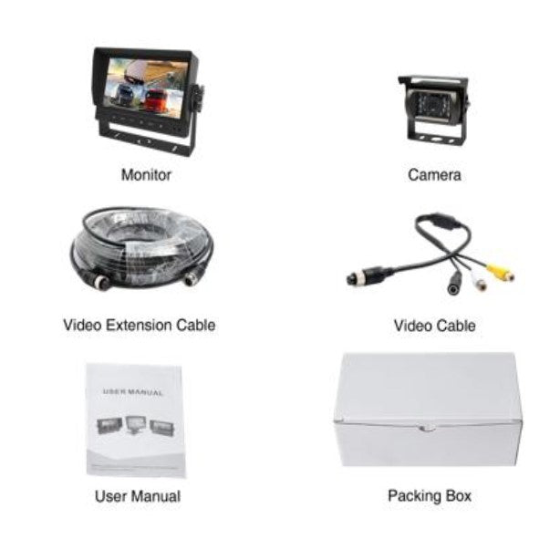 Avs Safety Bundle With Commercial Grade 7" Lcd Monitor & Ahd Cam + 20M Cable