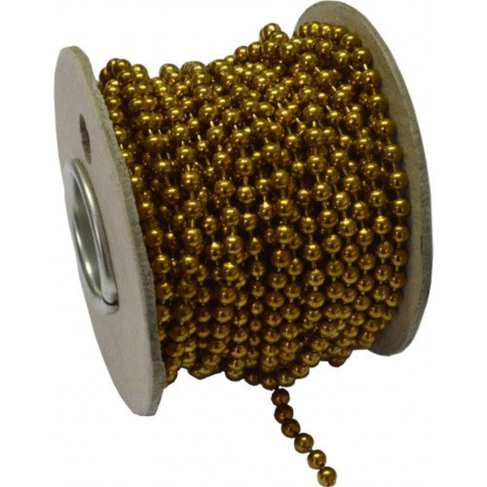 Hipkiss Ball Chain 10m Reel - Polished Brass #8