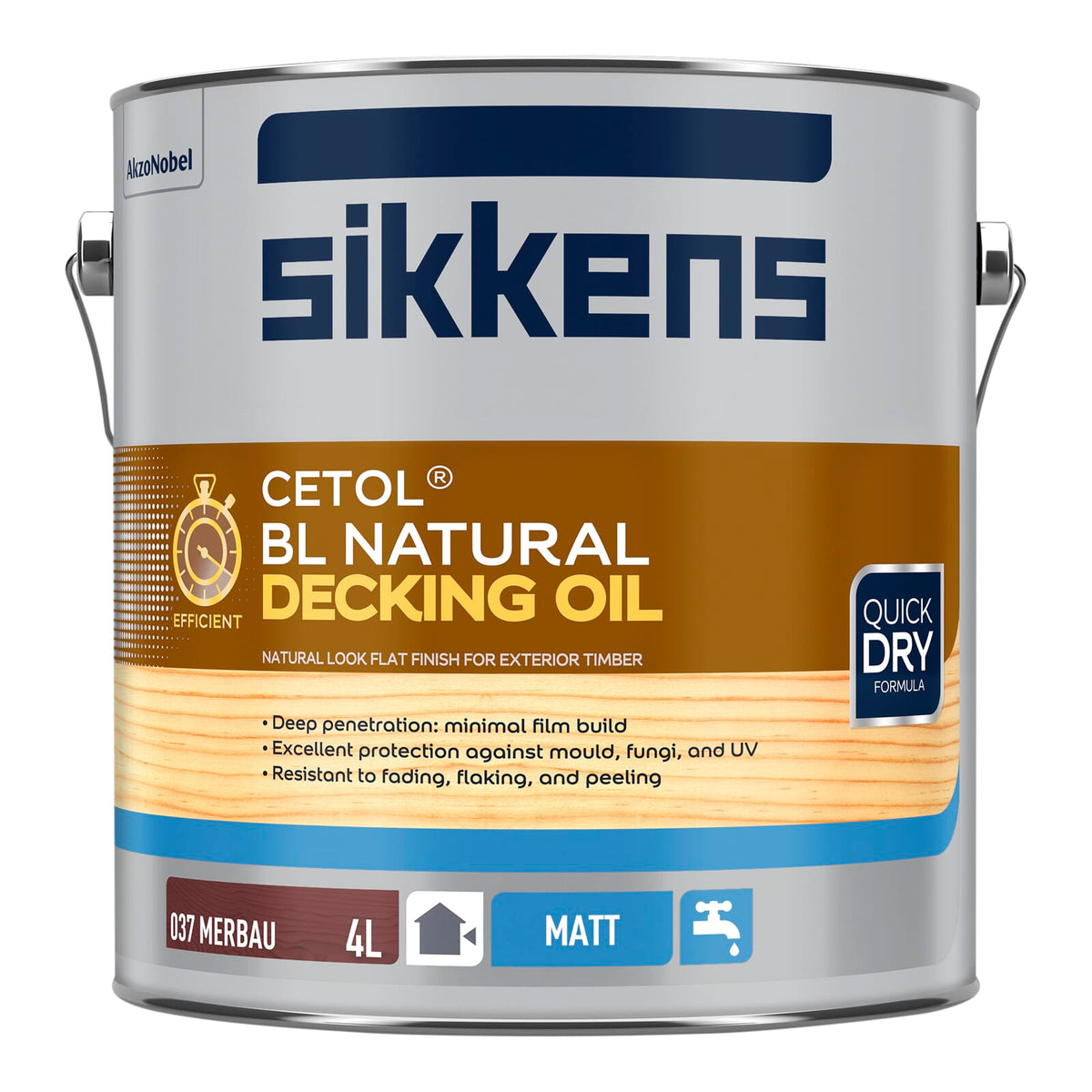 Sikkens BL Natural Decking Oil - Merbau 4L