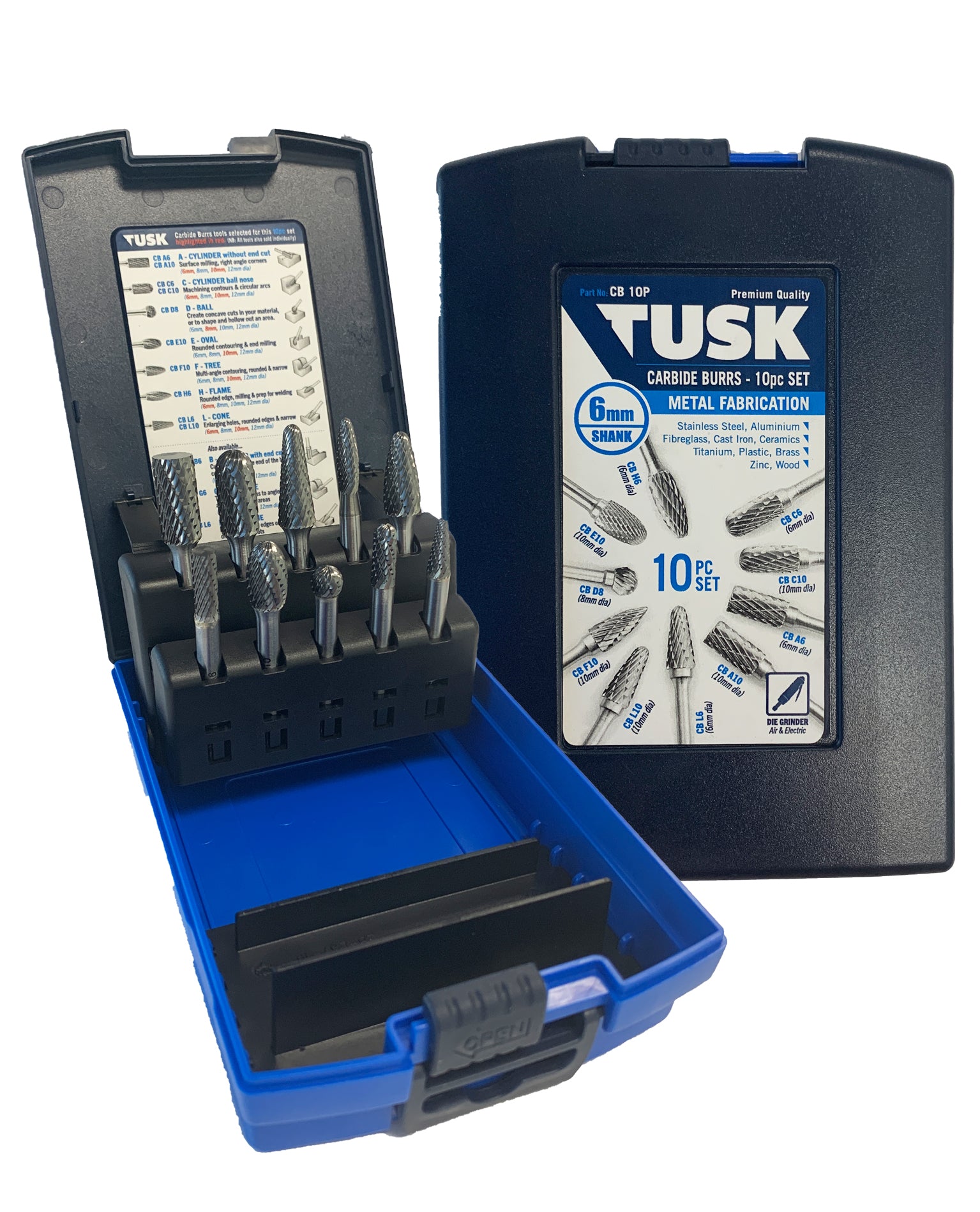 Tusk Carbide Burrs 10Pcs Set